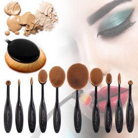 10-PCS Oval-Shaped Makeup Brush Set