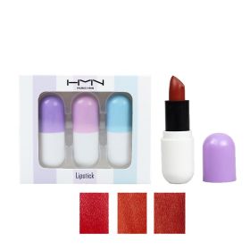 3 pcs Lipstick Set Portable Moisturizing Matte Capsule Mini Lipstick