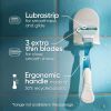 Venus Smooth Women's Razor Handle with 2 Blade Refills, Blue