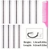 10pcs Professional Hair Perm Rods with Comb and Elastic Rubber Bands - Short Curlers for Perfect Hair Styling and Hairdressing