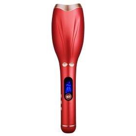 Infrared Automatic Curling Iron for Women - Spiral Key Design for Effortless Styling (Color: Bright Red)