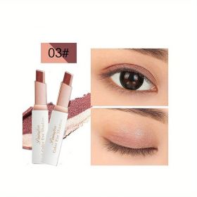 Waterproof Gradient Eyeshadow Stick - Colourpop Makeup for Long-Lasting, Vibrant Eye Color (Color: 03# Reddish Brown)