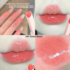 6-color Lustrous Lip Gloss with Dewy Finish - Transparent, Plumping, Moisturizing, Anti-Dryness - Enhance Your Lips' Natural Beauty (Color: 04# Guava Bobo)