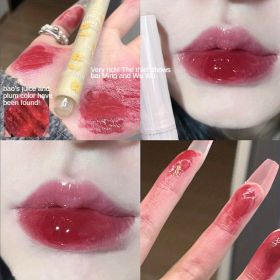 6-color Lustrous Lip Gloss with Dewy Finish - Transparent, Plumping, Moisturizing, Anti-Dryness - Enhance Your Lips' Natural Beauty (Color: 05# Grape Crushed Ice)