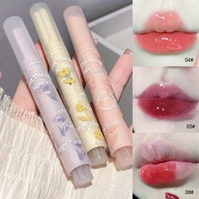 6-color Lustrous Lip Gloss with Dewy Finish - Transparent, Plumping, Moisturizing, Anti-Dryness - Enhance Your Lips' Natural Beauty (Color: 04+05+06 Color Number)