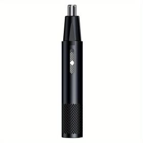 Professional Electric Nose and Ear Hair Trimmer for Men and Women - Painless, Waterproof, Stainless Steel Head - Wet and Dry Use (Model: 916, Color: Black)