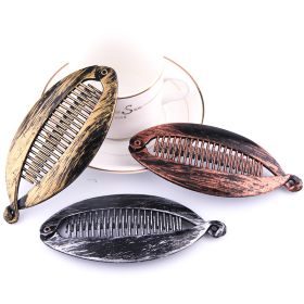 3pack Vintage Banana Hair Clips - Painted Fish Clip Set for Women and Girls - Fun and Stylish Hair Accessories (Color: Mix Colors)