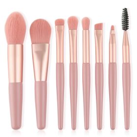 8pcs/set Professional Multi-Functional Makeup Brushes Makeup Kit, Foundation Brush, Powder Concealers Eye Shadows Blush Make Up Brushes (Color: Pink)