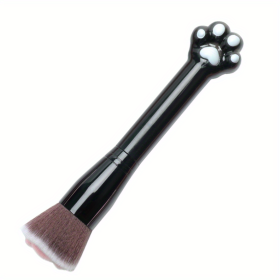 Cat Paw Foundation Makeup Brush - Professional Cosmetic Brush Of Foundation Brushes, Powder Brush Blush Brush, Concealer Brush, Contour Brush, Powder (Color: Black Handle Black Hair)