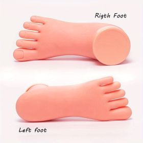 Flexible and Soft Silicone Prosthetic Manicure Tool for Nail Art Training and Practice (size: Left Foot)