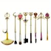 8pcs Anime Makeup Brushes Set, Anime Metal Magic Wand Handle Makeup Brushes Professional, Eye/Face/Lip Makeup Brushes Tool Sets & Kits Cosplay