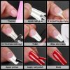 500Pcs False Nail Tips C Curve Half Cover French Nails Extra Long Fake Finger Nails For Nail Art Salons Home DIY 10 Sizes