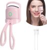 Eyelash Curler Portable Electric Heated Comb Eye Lash Long Lasting Eyelashes Curls Thermal Eyelash Curler Makeup Tools Heated Eyelash Curlers; Recharg