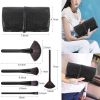 22 Piece Makeup Brush Set; Professional Black Foundation Eyeshadow Brush with Storage Bag for Girls