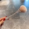 Crystal Mineral Powder Brush Nail Dust Brush Kabuki Makeup Brush Soft Fluffy Face Contouring Brush Blush Brush For Large Coverage Loose Powder Bronzer