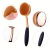 5 pcs Fast Flawless Application Oval Foundation Brush - Perfect for Liquid Cream and Powder Foundation