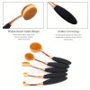 5 pcs Fast Flawless Application Oval Foundation Brush - Perfect for Liquid Cream and Powder Foundation