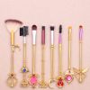 8pcs Anime Makeup Brushes Set, Anime Metal Magic Wand Handle Makeup Brushes Professional, Eye/Face/Lip Makeup Brushes Tool Sets & Kits Cosplay