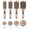 Round Brush For Blow Drying; Nano Thermal Ceramic & Ionic Tech Hair Brush With Boar Bristles; Professional Round Barrel Brush For Styling; Curling And