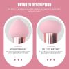 3pcs Professional Makeup Sponge Set with Handle - Blend Foundation and Concealer Effortlessly with Wedge Shaped Beauty Blender