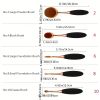 5 pcs Fast Flawless Application Oval Foundation Brush - Perfect for Liquid Cream and Powder Foundation