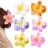 Middle Flower Hair Claw Clips For Women Girls Kids, 6 PCS Tiny Hair Claw Clips For Thin/Medium Thick Hair, 2.2 Inch Hair Jaw Clips/Hair Clamps Nonslip